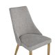 VENTURE DESIGN Leone spisebordsstol, med armlener - lys gr polyester og naturmetall