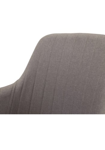 VENTURE DESIGN Comfort spisebordsstol, m. armln - gr polyester og hvid metal