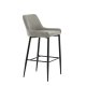 VENTURE DESIGN Plaza barkrakk, med ryggsttte og fotsttte - beige polyester lin og svart stl