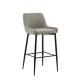 VENTURE DESIGN Plaza barkrakk, med ryggsttte og fotsttte - beige polyester lin og svart stl