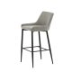 VENTURE DESIGN Plaza barkrakk, med ryggsttte og fotsttte - beige polyester lin og svart stl
