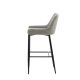 VENTURE DESIGN Plaza barkrakk, med ryggsttte og fotsttte - beige polyester lin og svart stl