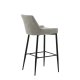 VENTURE DESIGN Plaza barkrakk, med ryggsttte og fotsttte - beige polyester lin og svart stl