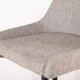 VENTURE DESIGN Plaza barkrakk, med ryggsttte og fotsttte - beige polyester lin og svart stl