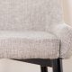 VENTURE DESIGN Plaza barkrakk, med ryggsttte og fotsttte - beige polyester lin og svart stl