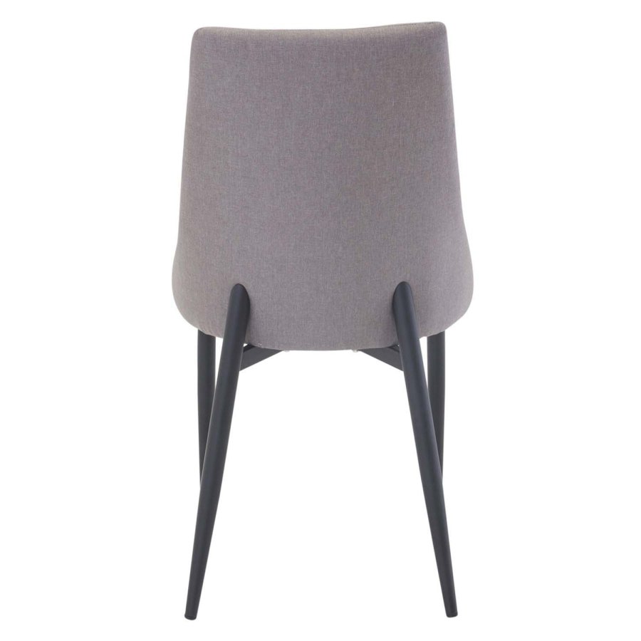 VENTURE DESIGN Leone 2.0 spisebordsstol, med armlener - gr polyester og svart metall