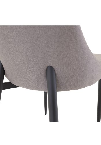 VENTURE DESIGN Leone 2.0 spisebordsstol, med armlener - gr polyester og svart metall