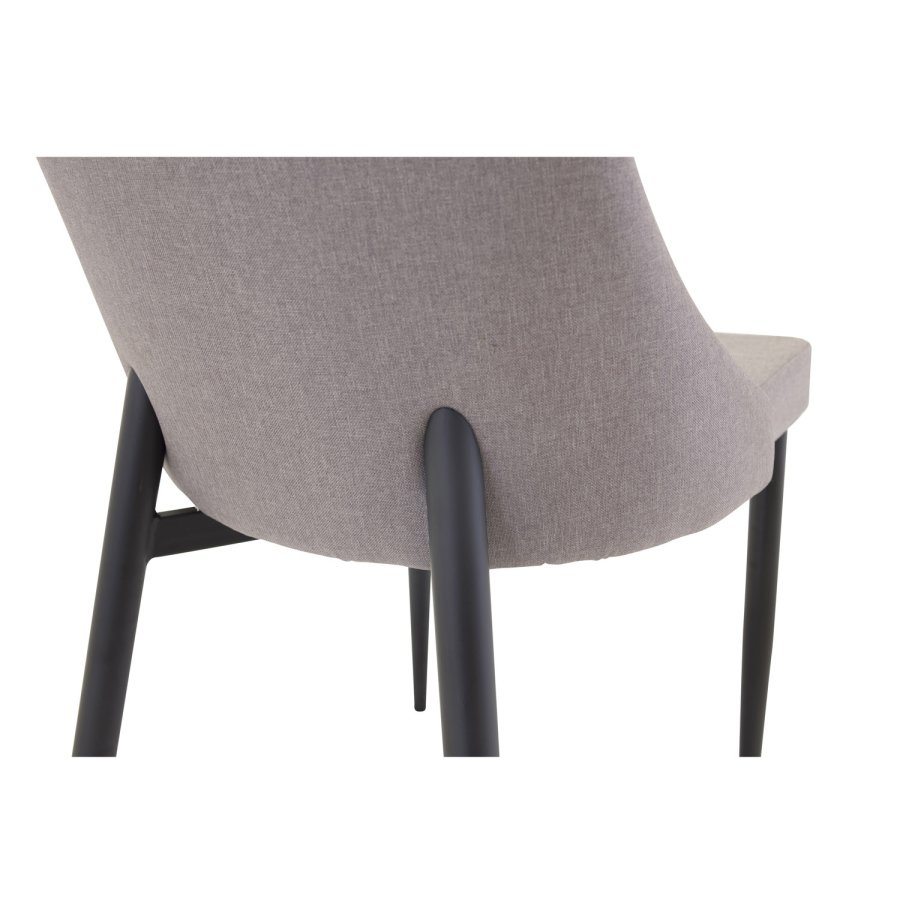 VENTURE DESIGN Leone 2.0 spisebordsstol, med armlener - gr polyester og svart metall
