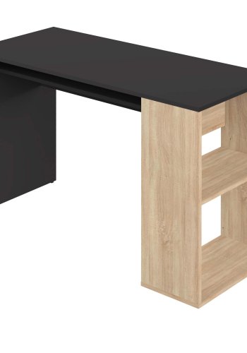 TEMAHOME Yale Schreibtisch - Schwarz/Eiche natur - 113,9x50 cm