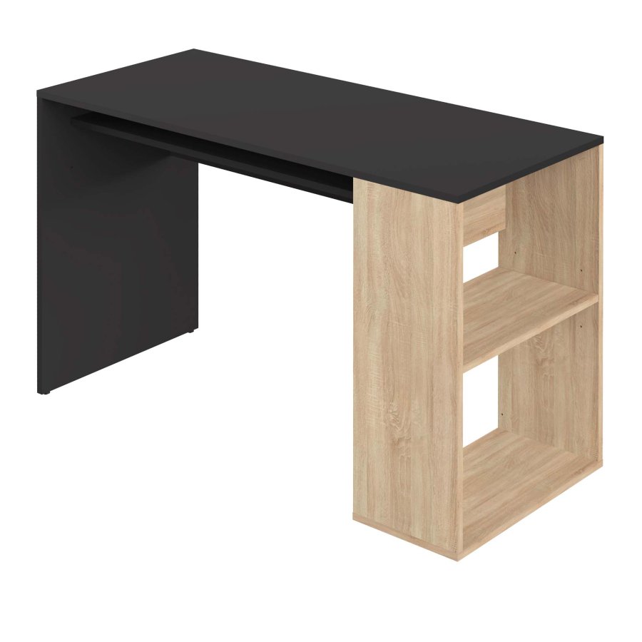 TEMAHOME Yale Schreibtisch - Schwarz/Eiche natur - 113,9x50 cm