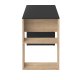 TEMAHOME Yale Schreibtisch - Schwarz/Eiche natur - 113,9x50 cm