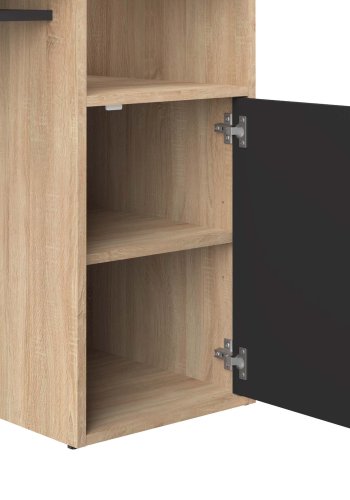TEMAHOME Oxford Schreibtisch - Eiche Natur/Schwarz - 115x50 cm