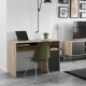 TEMAHOME Oxford Schreibtisch - Eiche Natur/Schwarz - 115x50 cm