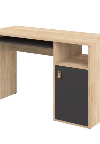 TEMAHOME Oxford Schreibtisch - Eiche Natur/Schwarz - 115x50 cm