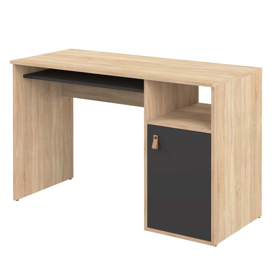 TEMAHOME Oxford Schreibtisch - Eiche Natur/Schwarz - 115x50 cm