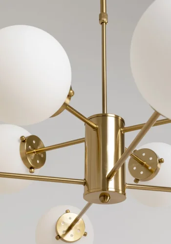 KARE DESIGN Heavenly Gold taklampe - hvitt glass og messingstl (98)