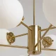 KARE DESIGN Heavenly Gold taklampe - hvitt glass og messingstl (98)