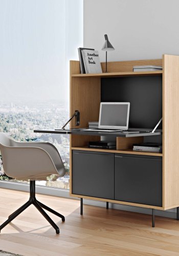 TEMAHOME Lime Schreibtisch - Natur/Schwarz - 104x40x138 cm