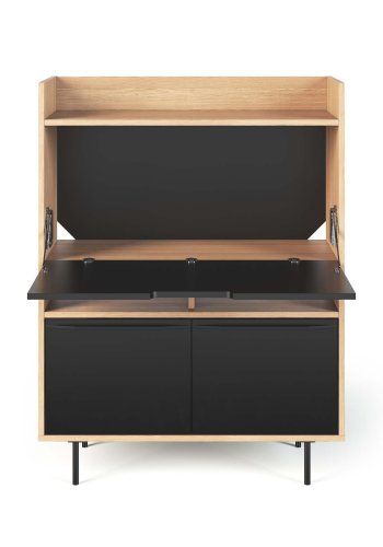 TEMAHOME Lime Schreibtisch - Natur/Schwarz - 104x40x138 cm