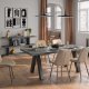 TEMAHOME Step L�g bokhylla - Betonglook/Svart melamin - 163 cm