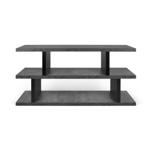 TEMAHOME Step L�g bokhylla - Betonglook/Svart melamin - 163 cm