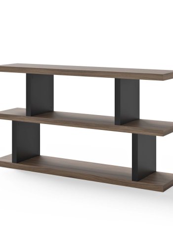 TEMAHOME Step L�g Hylla - Valn&ouml;t och Svart - 163x88 cm