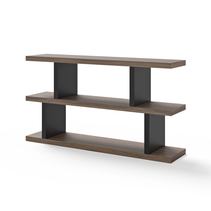 TEMAHOME Step L�g Hylla - Valn&ouml;t och Svart - 163x88 cm