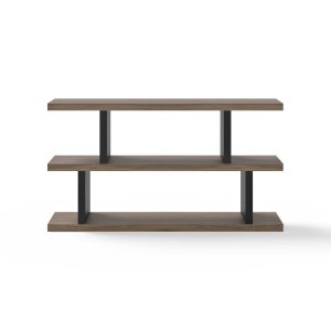 TEMAHOME Step L�g Hylla - Valn&ouml;t och Svart - 163x88 cm