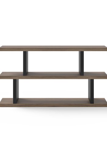TEMAHOME Step L�g Hylla - Valn&ouml;t och Svart - 163x88 cm