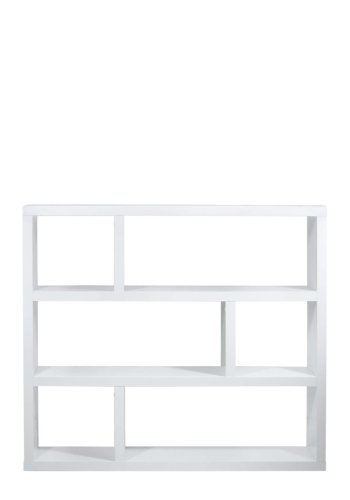 TEMAHOME Dublin Bokhylla L�g - Vit - 120x105x29 cm