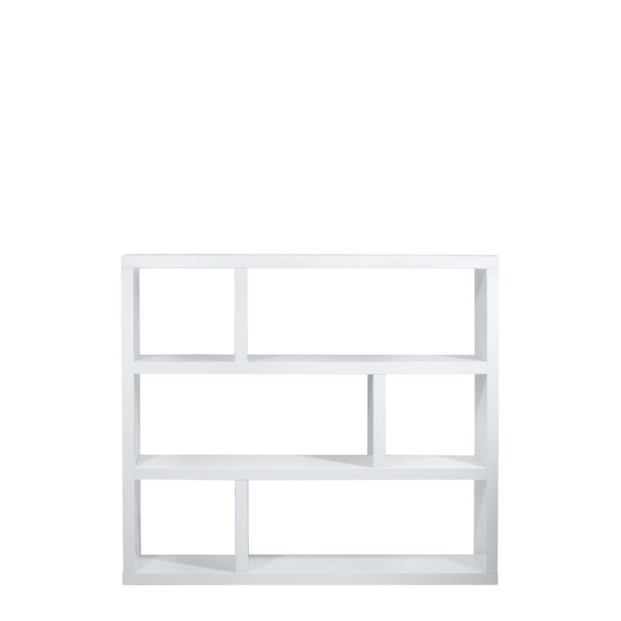 TEMAHOME Dublin Bokhylla L�g - Vit - 120x105x29 cm