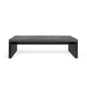 TEMAHOME Detroit Bank - 140 cm, Betonoptik und Schwarz