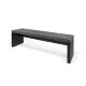 TEMAHOME Detroit Bank - 140 cm, Betonoptik und Schwarz