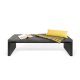 TEMAHOME Detroit Bank - 140 cm, Betonoptik und Schwarz
