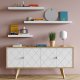 TEMAHOME Balda Vegghylle - Hvit - 90 cm