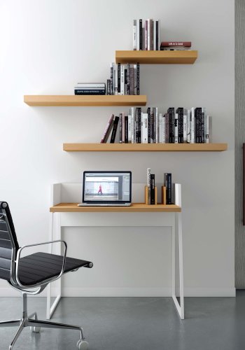 TEMAHOME Balda Schweberegal 90 - Eichenfurnier Natur, 90 cm