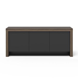 TEMAHOME Kobe Skjenk med 3 d�rer - Valn�tt/Sort, 188 cm