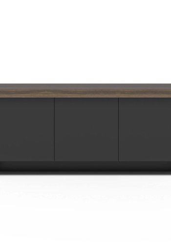 TEMAHOME Kobe Skjenk med 3 d�rer - Valn�tt/Sort, 188 cm