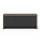 TEMAHOME Kobe Skjenk med 3 d�rer - Valn�tt/Sort, 188 cm