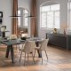 TEMAHOME Kobe Sideboard mit 3 T&uuml;ren - Beton-Optik und Schwarz, 188 cm