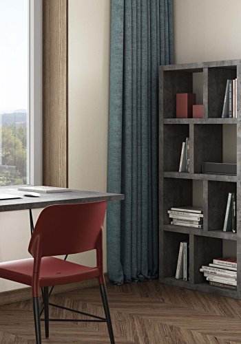 TEMAHOME Berlin Bokhylla - Gr� betonglook - 70x159x34 cm