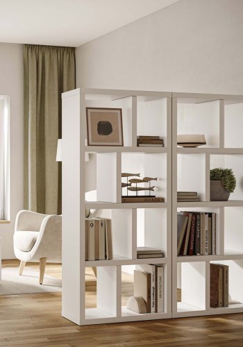 TEMAHOME Berlin Bokhylla - Vit, 4 hyllor, 70x159 cm