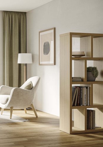 TEMAHOME Berlin Bokhylla 70 4L - Natur, ekfaner, 70x159 cm