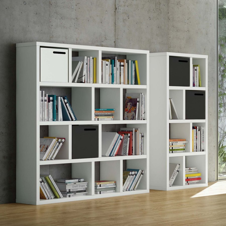 TEMAHOME Berlin Bokhylla - Vit, 4 hyllor, 70x159 cm