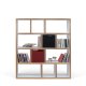 TEMAHOME Berlin Bokhylla 150 4L - Vit/Natur - 150x159 cm