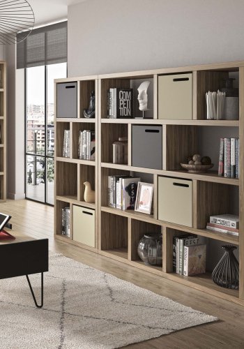 TEMAHOME Berlin Bokhylla 150 4L - Valn&ouml;t, 150x159 cm