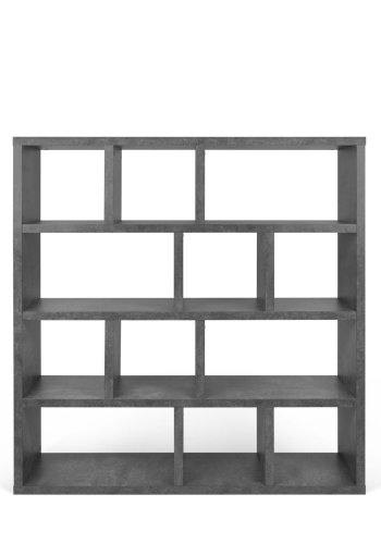 TEMAHOME Berlin Bokhylla - Gr� betonglook, 150 cm och 4 niv�er
