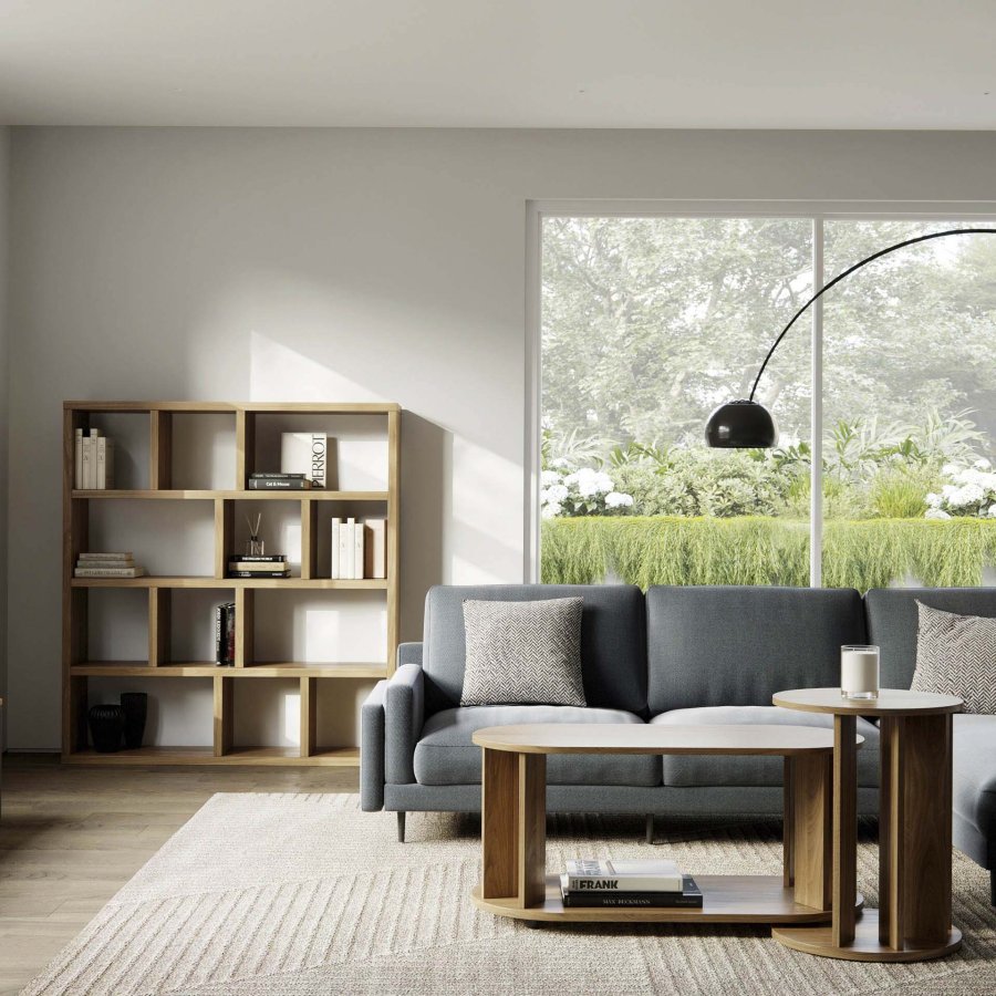 TEMAHOME Berlin Bokhylla - Natur, Ekfaner, 150 cm