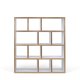 TEMAHOME Berlin Bokhylla 150 4L - Vit/Natur - 150x159 cm