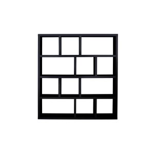TEMAHOME Berlin Bokhylla 150 4L - Svart, 150 x 159 cm